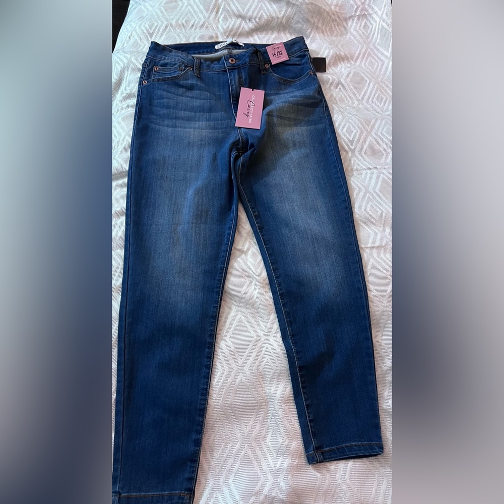 Celebrity Pink Dark Blue Curvy Skinny Jeans